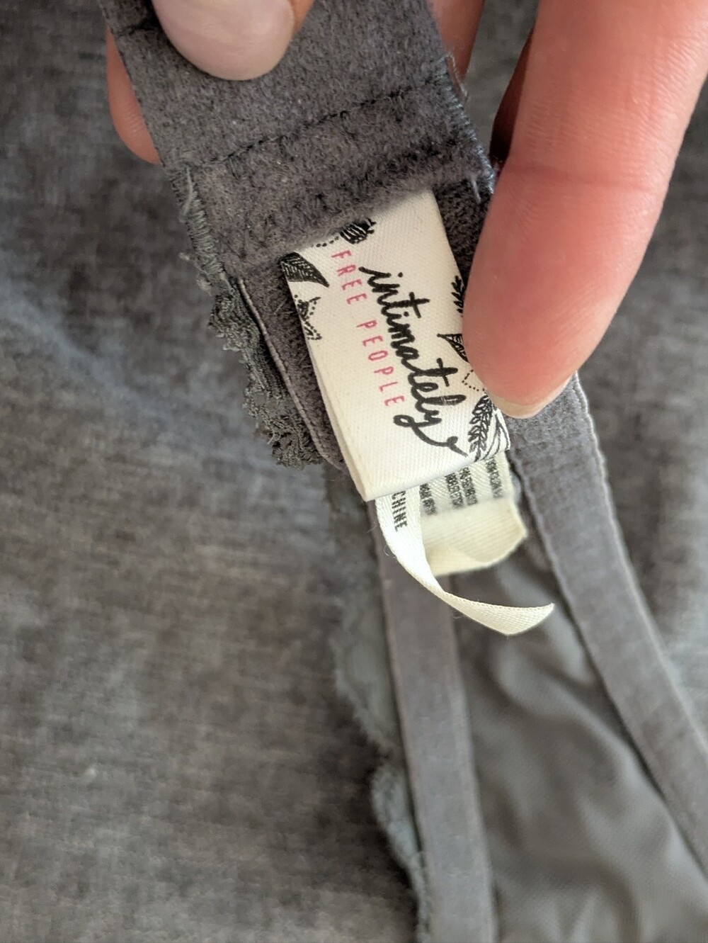 Free People Gray Lace Halter Bralette - Picture 5 of 6